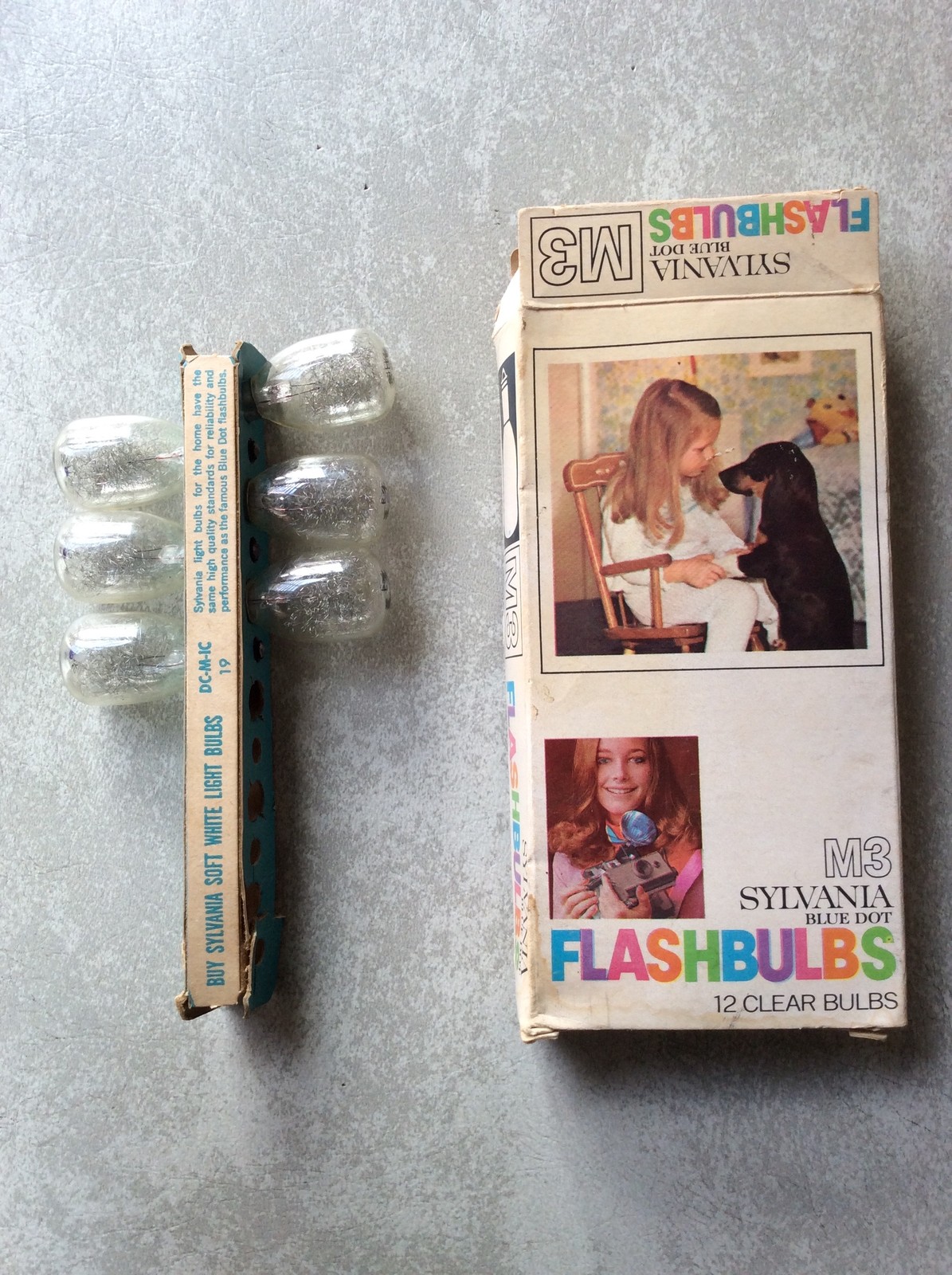 Sylvania M3 Blue Dot Clear Bulb Flashbulbs 1/2 Package 
