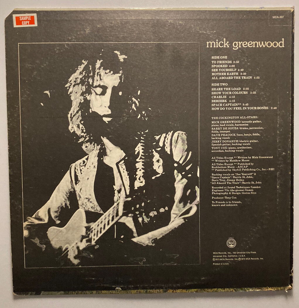 レコード MICK GREENWOOD