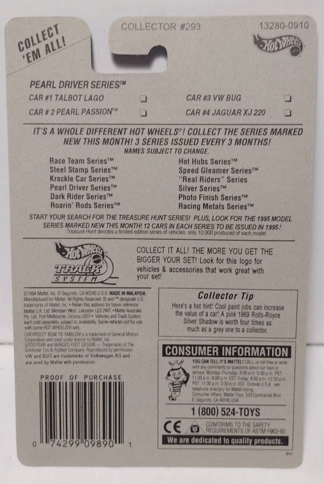 Hot Wheels VW BUG базовый чехол свежий!! HOT розовый Blackwalls новом!! ЖЕМЧУЖНЫЕ ДРАЙВЕРЫ - Изображение 2 из 2