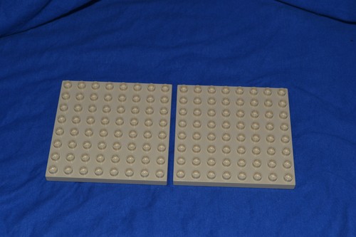 LEGO Duplo 2 x Platte 8x8 64 Noppen tan beige Zoo Bob Burg Dino 5635 4864 51262 - Bild 2 von 4