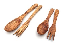 2er Set Salatbesteck Paris Länge wählbar Salatlöffel aus Olivenholz Handarbeit