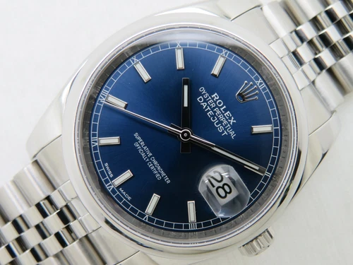 2006 Rolex Datejust 116200 Mens 36mm Wristwatch Just Serviced By Rolex
