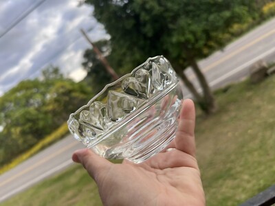 Vintage Set Of 2 TIFFANY & CO Heart Rimmed Crystal Candy Bowl W