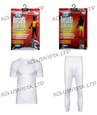 Mens Thermal Long OR Short Sleeve Top Warm Vests Underwear Baselayer Shirt Set