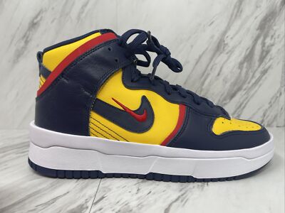 WMNS Nike Dunk High Up Rebel Michigan Yellow Navy Blue DH3718-701 Women s 8.5