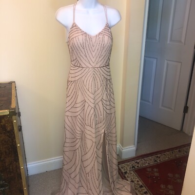 Papell Platinum Adrianna Papell Blush Dress NWT Adrianna Papell