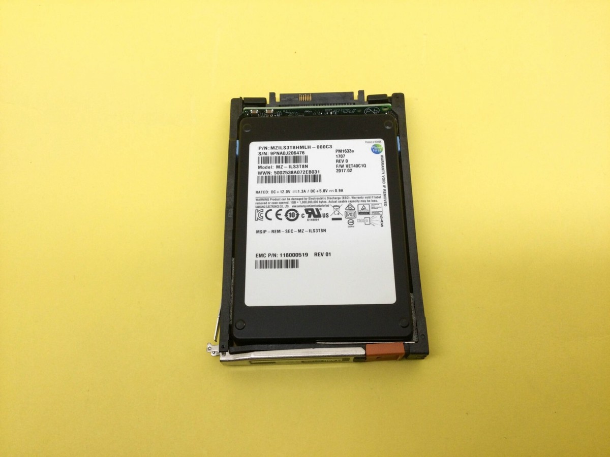 005052110 EMC 3.84TB SAS 12Gb/s 2.5'' Samsung PM1633a SSD