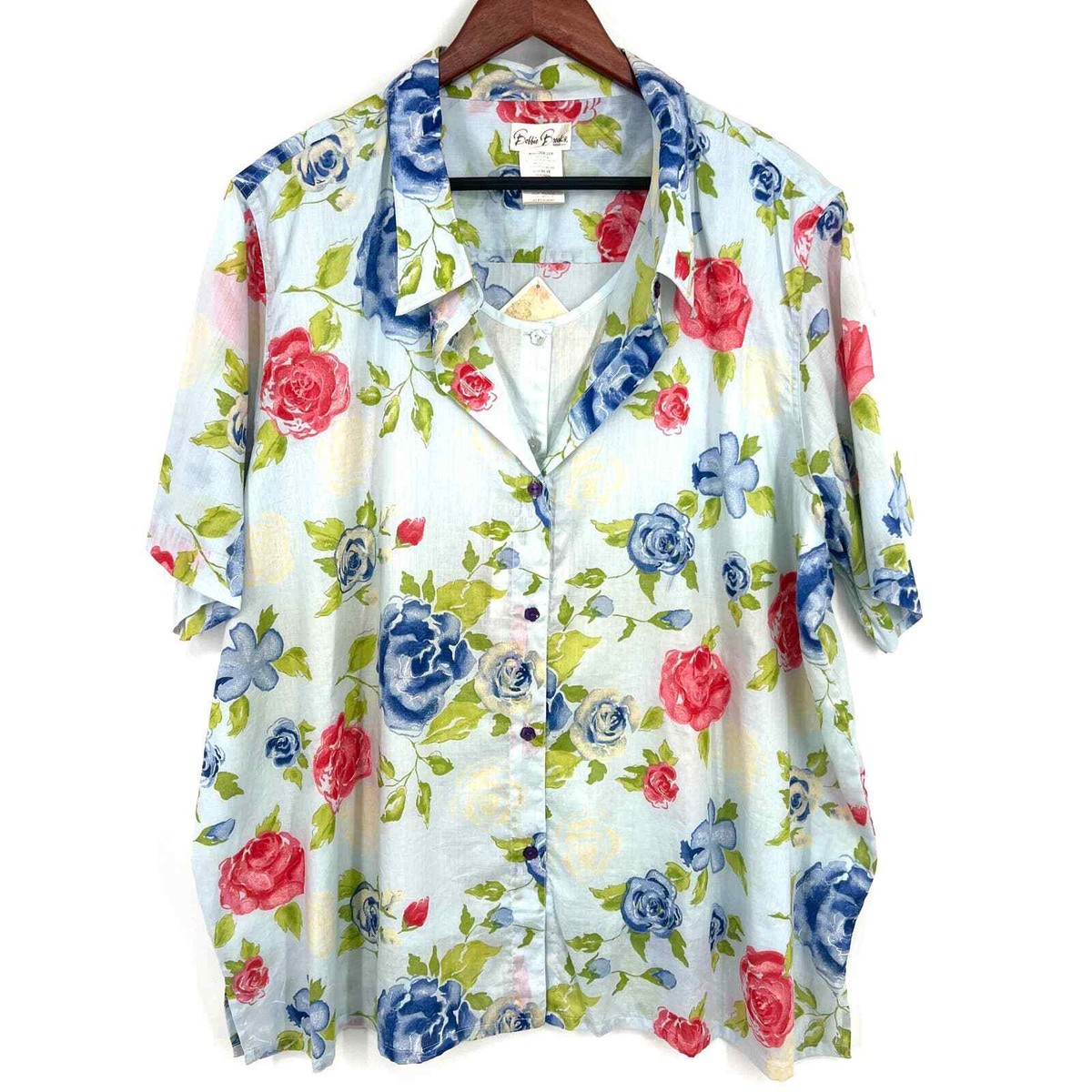 Long Sleeve Plus Size Hawaiian Blouses Bobbie Brooks Womens Plus