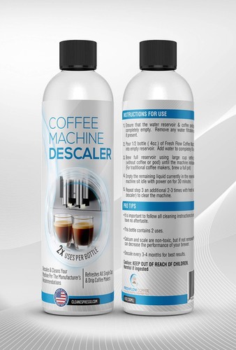 Descaling Solution For Coffee & Espresso Machines 2 Bottle Pack 4 Uses Univers - Picture 3 of 8