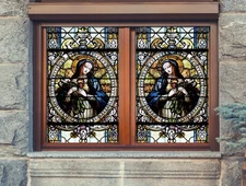 3D Virgin A280 Window Film Print Sticker Cling Stained Glass UV Sinsin