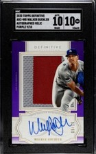 2020 TOPPS DEFINITIVE COLLECTION WALKER BUEHLER AUTOGRAPH RELIC SGC 10 #D /10