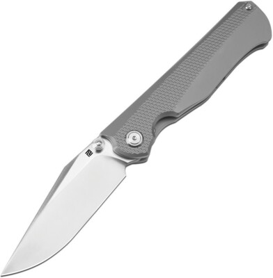 Artisan Caruso Folding Knife 3.5'' S90V Steel Clip Point Blade Titanium Handle