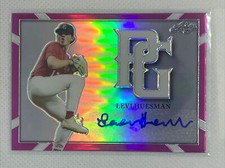 2021 LEAF PERFECT GAME METAL PINK REFRACTOR LEVI HUESMAN  RC AUTO # 6/6