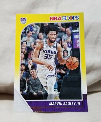 Marvin Bagley III 2019-20 Hoops Yellow Highlighter Dollar Tree Card #166 Duke 