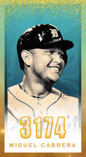 Miguel Cabrera 3000 Hit Club Series Original Tobacco Size ACEO Art Card