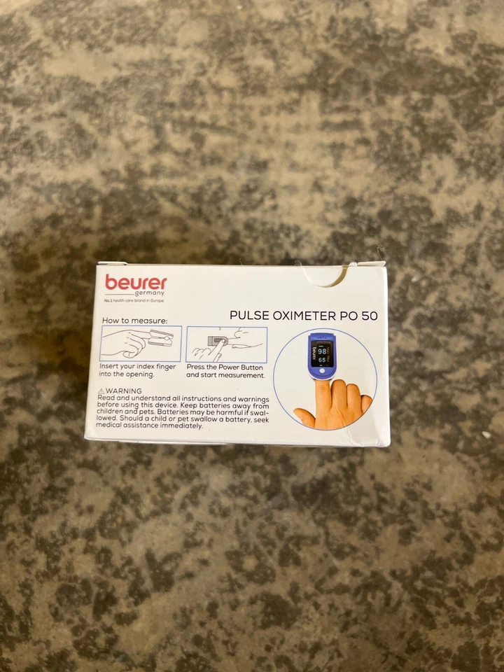 Beurer PO50 Fingertip PULSE OXIMETER, Blood Oxygen Saturation Heart Rate Monitor - Image 3 of 4