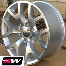 22 Inch 22 X9 Wheels For Chevy Tahoe Silver Machined Gmc Sierra 2014 Rims