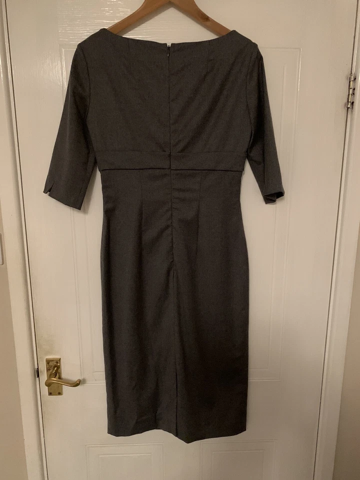 ALEXANDER MCQUEEN 2006 EMPIRE SHEATH DRESS IT42 UK10 GREY Good Condition - Image 2 of 4