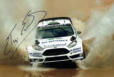 Elfyn EVANS WRC Rallye Ford Fiesta RS signed Autogramm 12x8 Foto + COA