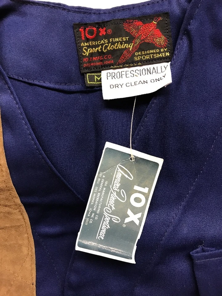 VTG Deadstock 10-X America's Finest Sport Clothing Shooters Vest Size M Blue NWT - Image 2 of 4