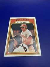 1972 Topps In Action #560 Pete Rose Cincinnati Reds Stunner Beauty Hit King