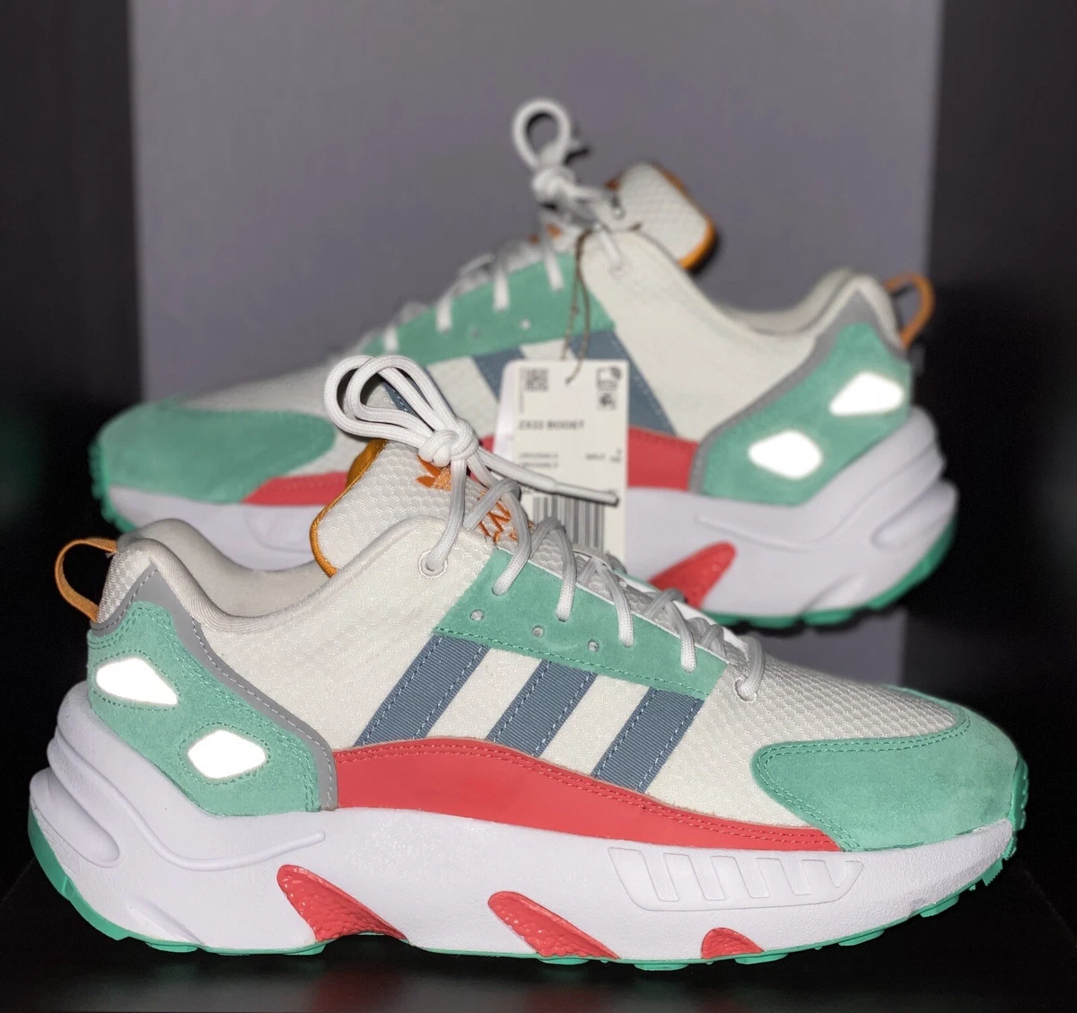 Adidas ZX 22 Boost White Hi-Res Green for sale | eBay