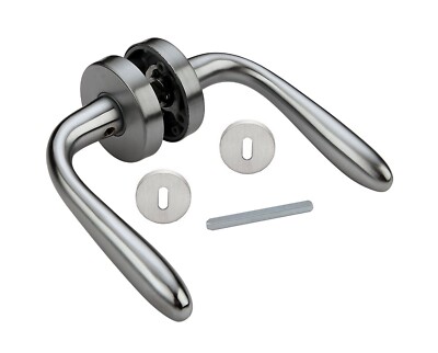 Set Maniglie A Goccia Per Porte AERREGI - 2 Pezzi In Cromo Satinato Per Interni, Eleganti E Facili Da Installare - Foto 7