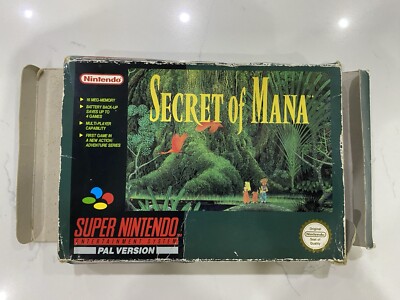 SNES Secret Of Mana Spiel Super Nintendo PAL OVP komplett selten mit Karte