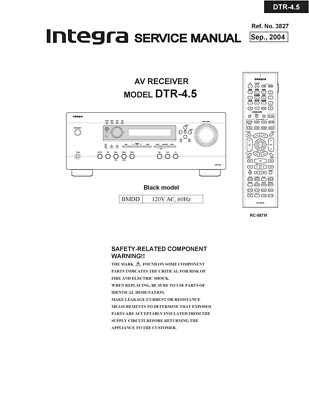 Service Manual-Anleitung für Onkyo DTR-4.5 