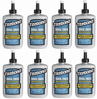 Titebond 2403 Quick & Thick 8 Oz Multi Surface Trim Molding & Wood Glue - 8 Pack