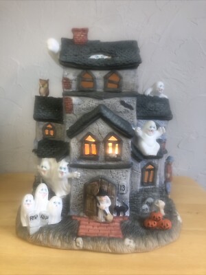FANTASY ファンタジーホーム ミニチュアハウス クマヴィンテージ Vtg RARE Old World Christmas OWC 1987 Halloween Ceramic Haunted