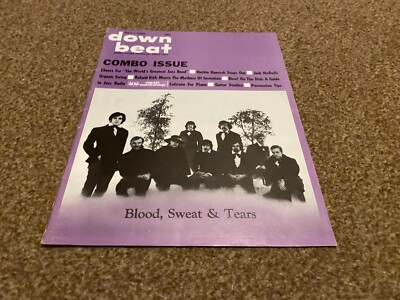JBF29 DOWN BEAT MAGAINE DECKBLATT 11X8 BLUT. SWEAT & TEARS 1.5.1969