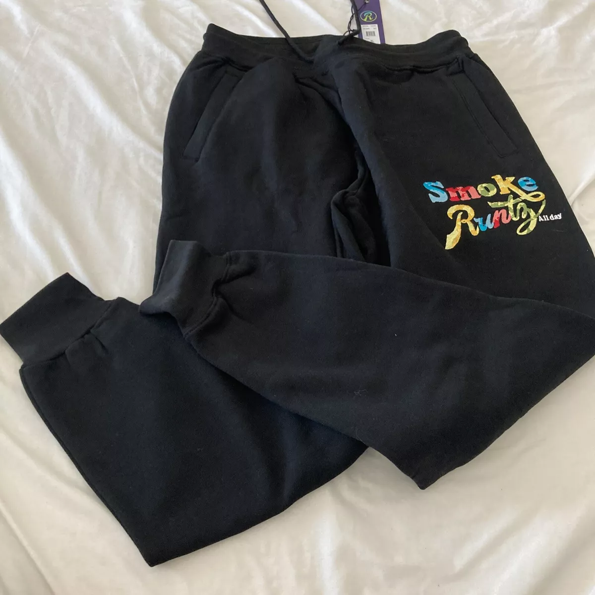 runtz sweatpants black size xl $85 Mens Smoke Runts All Day