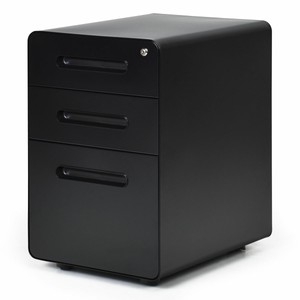 3 Drawer Mobile File Cabinet Modern W Anti Tilt Mechanism Letter Size Black Ebay