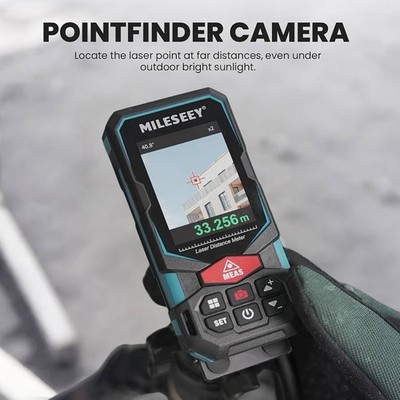 MiLESEEY S7 Laser Measurement Tool with Digital Viewfinder, 330Ft 4x Adjustable