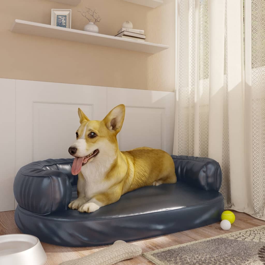 Letto Cani Gommapiuma 75x53 Blu - Cuccia Ergonomica Professionale