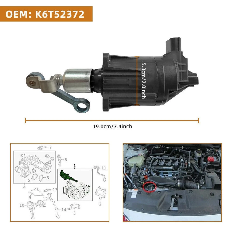 Turbocharger W/Actuator For 2018-2020 Honda Accord 1.5L 6A0-F4-T/C 181201132E - Image 4 of 4