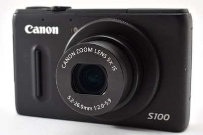 Canon Digital Camera PowerShot S100 Black 12.1 MP Tested | eBay