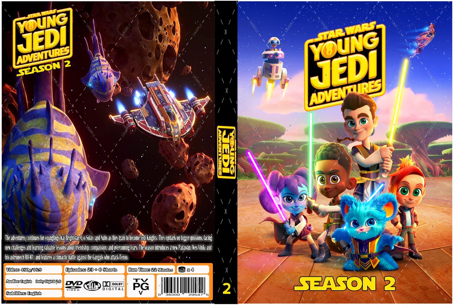 Star Wars Young Jedi Adventures Serie Animada Temporada 2 Ep 1-23+6 Cortos Inglés