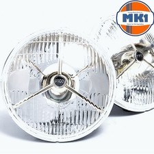 LUCAS TYPE P700 7 INCH TRIPOD TRI-BAR HEADLAMPS HEADLIGHTS HALOGEN H4 CONVERSION