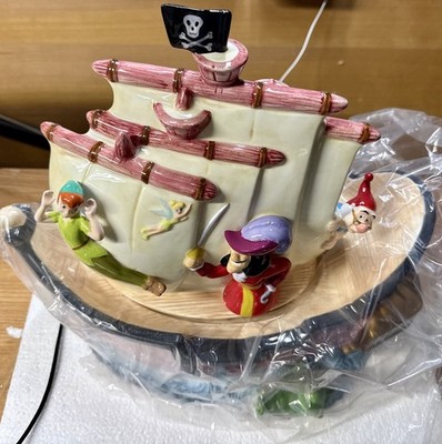 RARE only 350 produced Disney Peter Pan and Captain Hook Pirate Ship cookie jar