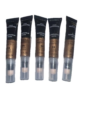 5 Milani Liquid Highlighter Conceal + Perfect 04 Solar TESTER