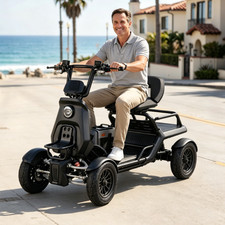 500W 4 Wheel Mobility Scooter 31 Miles 220LBS Load All Terrain Electric Scooter
