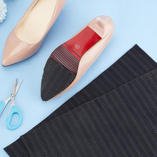 2 Sheet 15x11inch Shoe Sole Repair Rubber Soling Sheet, Black Non-Slip Bottom...