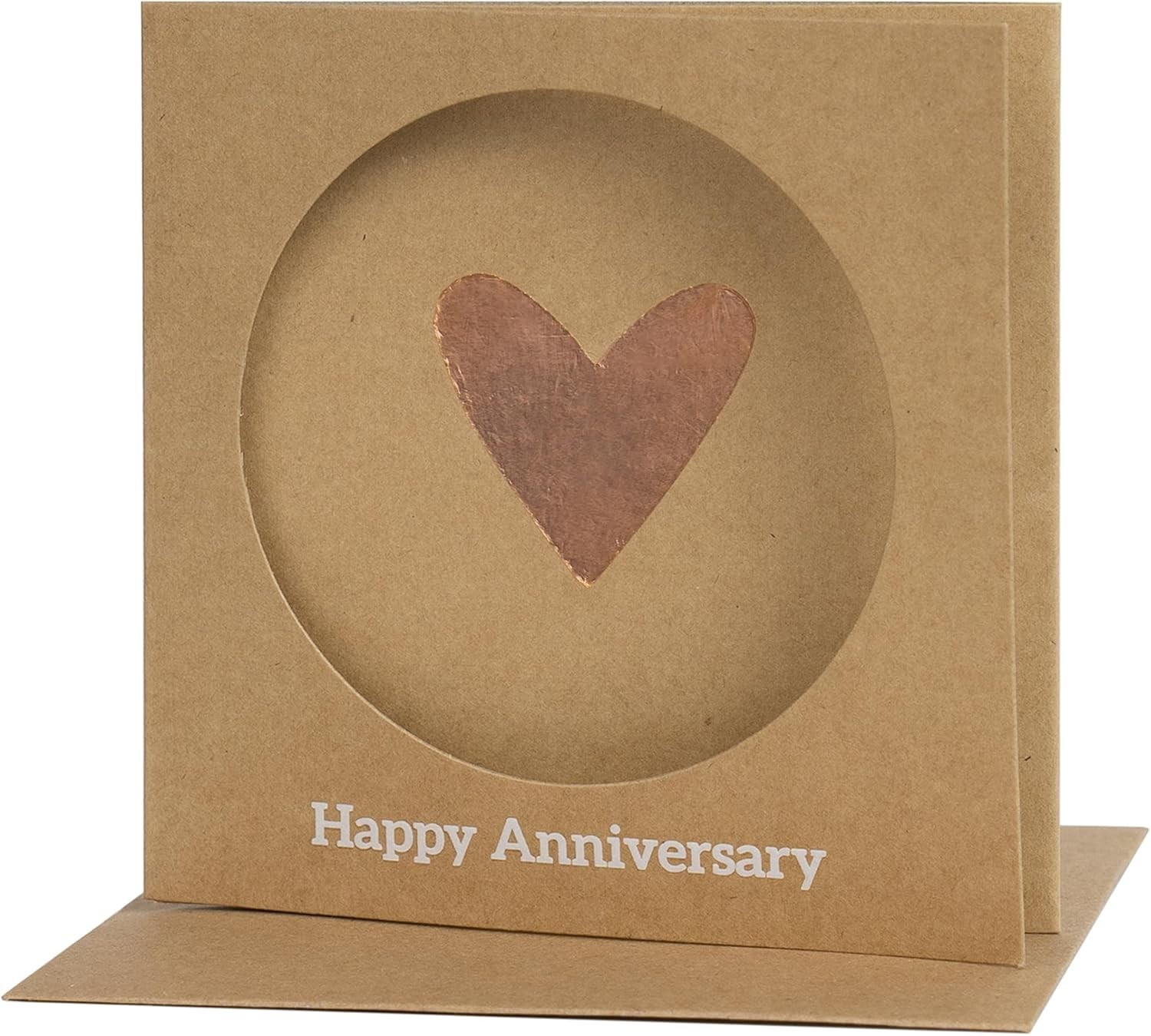 7 Year Anniversary Card Gift, Copper Gifts For Him, Her, 7th, Multicolored Free