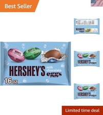 Individually Wrapped Milk Chocolate Eggs 16 oz Bag - Ideal for Easter Baskets