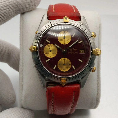 Breitling Chronomat 41 Steel Burgundy Dial Automatic Men Watch 81950