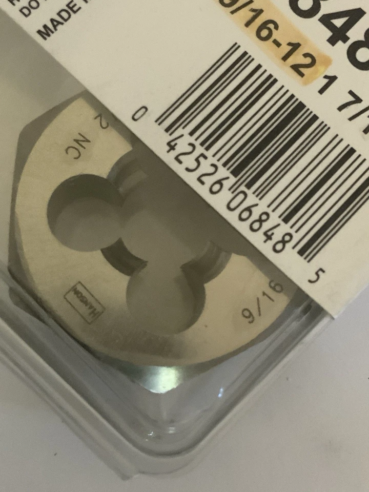 IRWIN Hanson 6848 9/16-12" 1-7/16" Nc Sh Die for Tap Die Extraction - Image 3 of 3