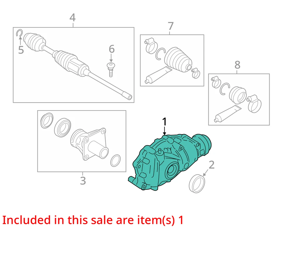 Carrier 4.4L Twin Turbo relación 2.81 delantero AWD compatible con BMW 750i 5230734 16-19 Foto 4 de 4