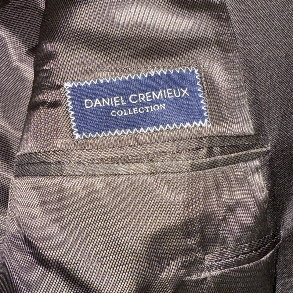 Daniel Cremieux Collection Loro Piana Men's Suit Blazer 42R Brown Solid (Read) - Image 2 of 4